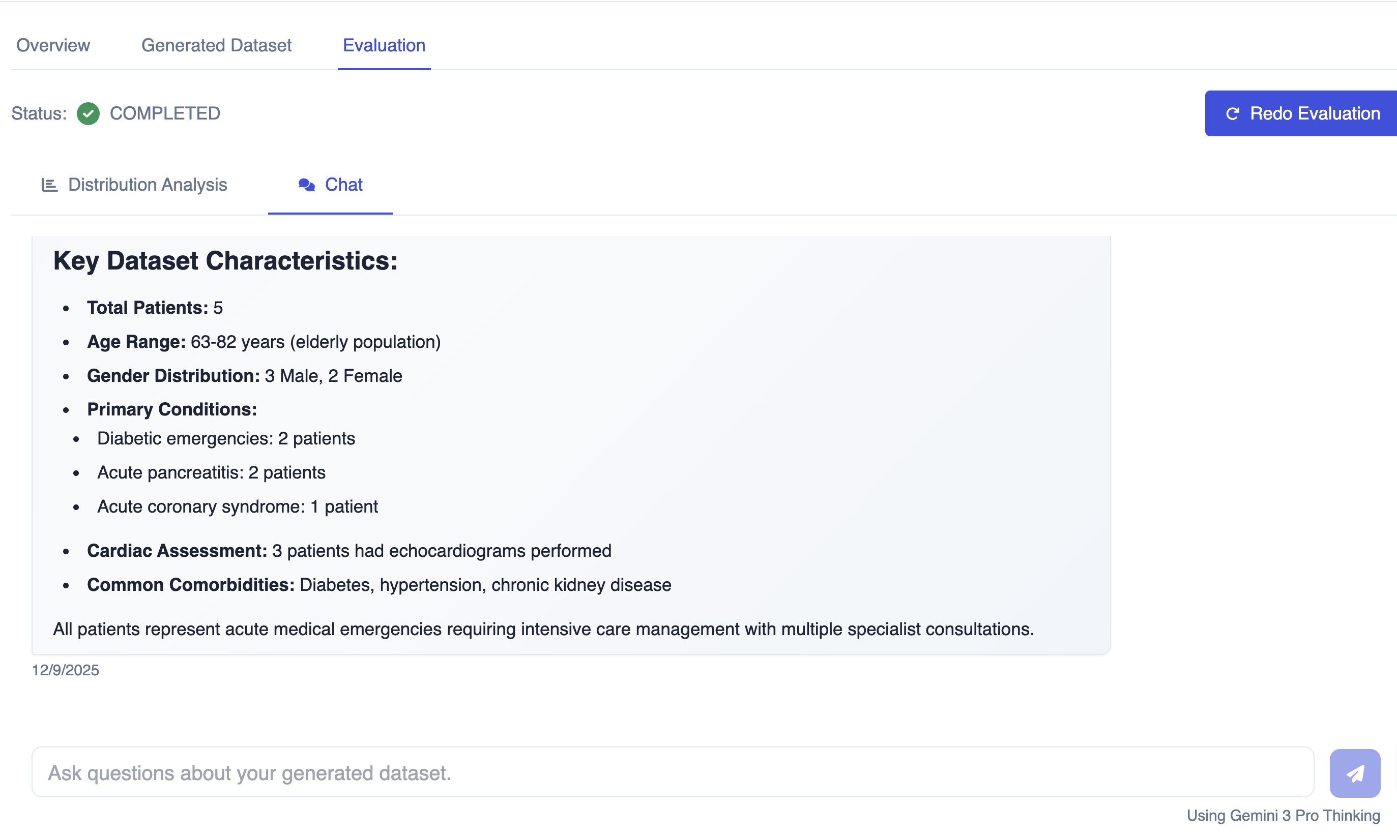 Chat with your generated data